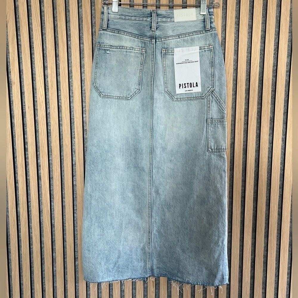 PISTOLA- long Denim Skirt NWT- Alice Coastal - Picture 6 of 9